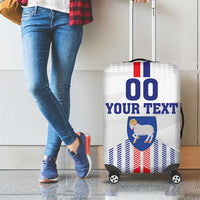 Custom Faroe Islands Football Luggage Cover Go Champion White Version