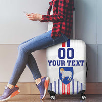 Custom Faroe Islands Football Luggage Cover Go Champion White Version