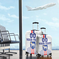 Custom Faroe Islands Football Luggage Cover Go Champion White Version