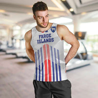 Custom Faroe Islands Football Men Tank Top Go Champion White Version