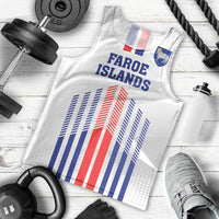 Custom Faroe Islands Football Men Tank Top Go Champion White Version