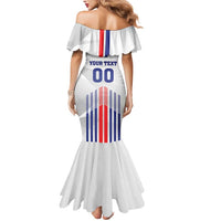 Custom Faroe Islands Football Mermaid Dress Go Champion White Version