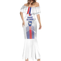 Custom Faroe Islands Football Mermaid Dress Go Champion White Version