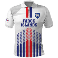 Custom Faroe Islands Football Polo Shirt Go Champion White Version