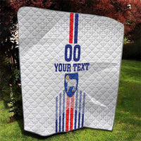 Custom Faroe Islands Football Quilt Go Champion White Version