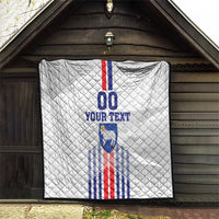 Custom Faroe Islands Football Quilt Go Champion White Version