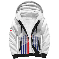 Custom Faroe Islands Football Sherpa Hoodie Go Champion White Version