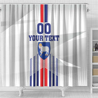 Custom Faroe Islands Football Shower Curtain Go Champion White Version