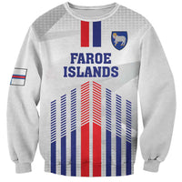 Custom Faroe Islands Football Sweatshirt Go Champion White Version