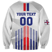 Custom Faroe Islands Football Sweatshirt Go Champion White Version