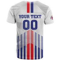 Custom Faroe Islands Football T Shirt Go Champion White Version
