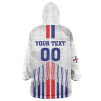 Custom Faroe Islands Football Wearable Blanket Hoodie Go Champion White Version