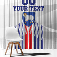 Custom Faroe Islands Football Window Curtain Go Champion White Version