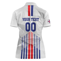 Custom Faroe Islands Football Women Polo Shirt Go Champion White Version