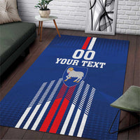 Custom Faroe Islands Football Area Rug Go Champion Blue Version