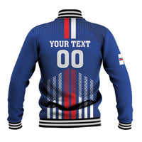 Custom Faroe Islands Football Baseball Jacket Go Champion Blue Version