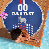 Custom Faroe Islands Football Beach Blanket Go Champion Blue Version