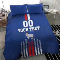 Custom Faroe Islands Football Bedding Set Go Champion Blue Version