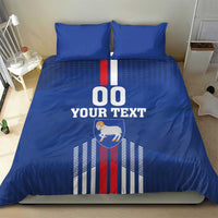 Custom Faroe Islands Football Bedding Set Go Champion Blue Version