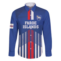 Custom Faroe Islands Football Family Matching Short Sleeve Bodycon Dress and Hawaiian Shirt Go Champion Blue Version