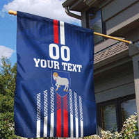 Custom Faroe Islands Football Garden Flag Go Champion Blue Version