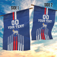 Custom Faroe Islands Football Garden Flag Go Champion Blue Version