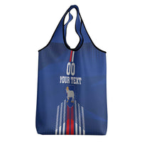 Custom Faroe Islands Football Grocery Bag Go Champion Blue Version