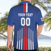 Custom Faroe Islands Football Hawaiian Shirt Go Champion Blue Version