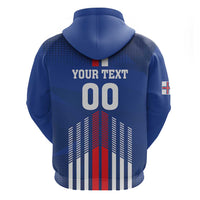 Custom Faroe Islands Football Hoodie Go Champion Blue Version