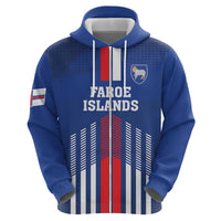 Custom Faroe Islands Football Hoodie Go Champion Blue Version