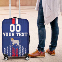 Custom Faroe Islands Football Luggage Cover Go Champion Blue Version
