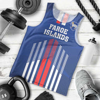 Custom Faroe Islands Football Men Tank Top Go Champion Blue Version