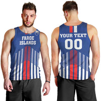 Custom Faroe Islands Football Men Tank Top Go Champion Blue Version