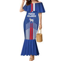 Custom Faroe Islands Football Mermaid Dress Go Champion Blue Version