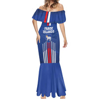Custom Faroe Islands Football Mermaid Dress Go Champion Blue Version
