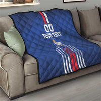 Custom Faroe Islands Football Quilt Go Champion Blue Version
