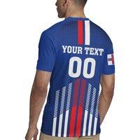 Custom Faroe Islands Football Rugby Jersey Go Champion Blue Version