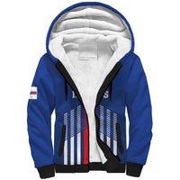 Custom Faroe Islands Football Sherpa Hoodie Go Champion Blue Version