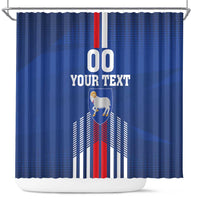 Custom Faroe Islands Football Shower Curtain Go Champion Blue Version