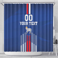 Custom Faroe Islands Football Shower Curtain Go Champion Blue Version
