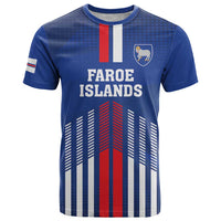Custom Faroe Islands Football T Shirt Go Champion Blue Version