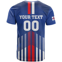Custom Faroe Islands Football T Shirt Go Champion Blue Version