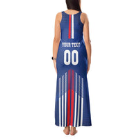 Custom Faroe Islands Football Tank Maxi Dress Go Champion Blue Version