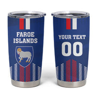 Custom Faroe Islands Football Tumbler Cup Go Champion Blue Version