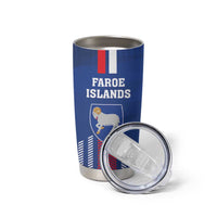 Custom Faroe Islands Football Tumbler Cup Go Champion Blue Version