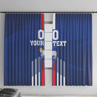 Custom Faroe Islands Football Window Curtain Go Champion Blue Version