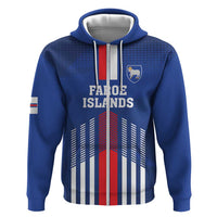 Custom Faroe Islands Football Zip Hoodie Go Champion Blue Version