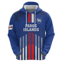 Custom Faroe Islands Football Zip Hoodie Go Champion Blue Version