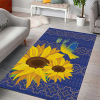 Ukraine Peace Dove Area Rug Ukraine Sunflower With Folk Patterns - Wonder Print Shop