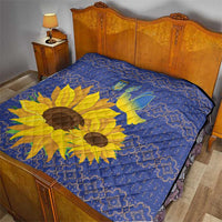 Ukraine Peace Dove Quilt Ukraine Sunflower With Folk Patterns - Wonder Print Shop